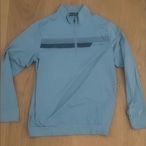 Travis Mathew Blue Quarter-Zip Shirt